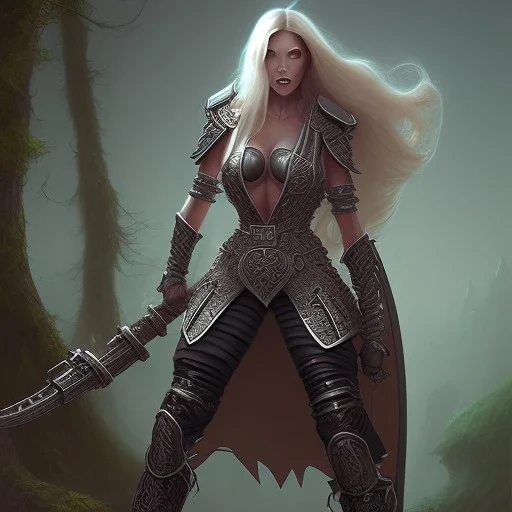 fantasy setting, hulking woman