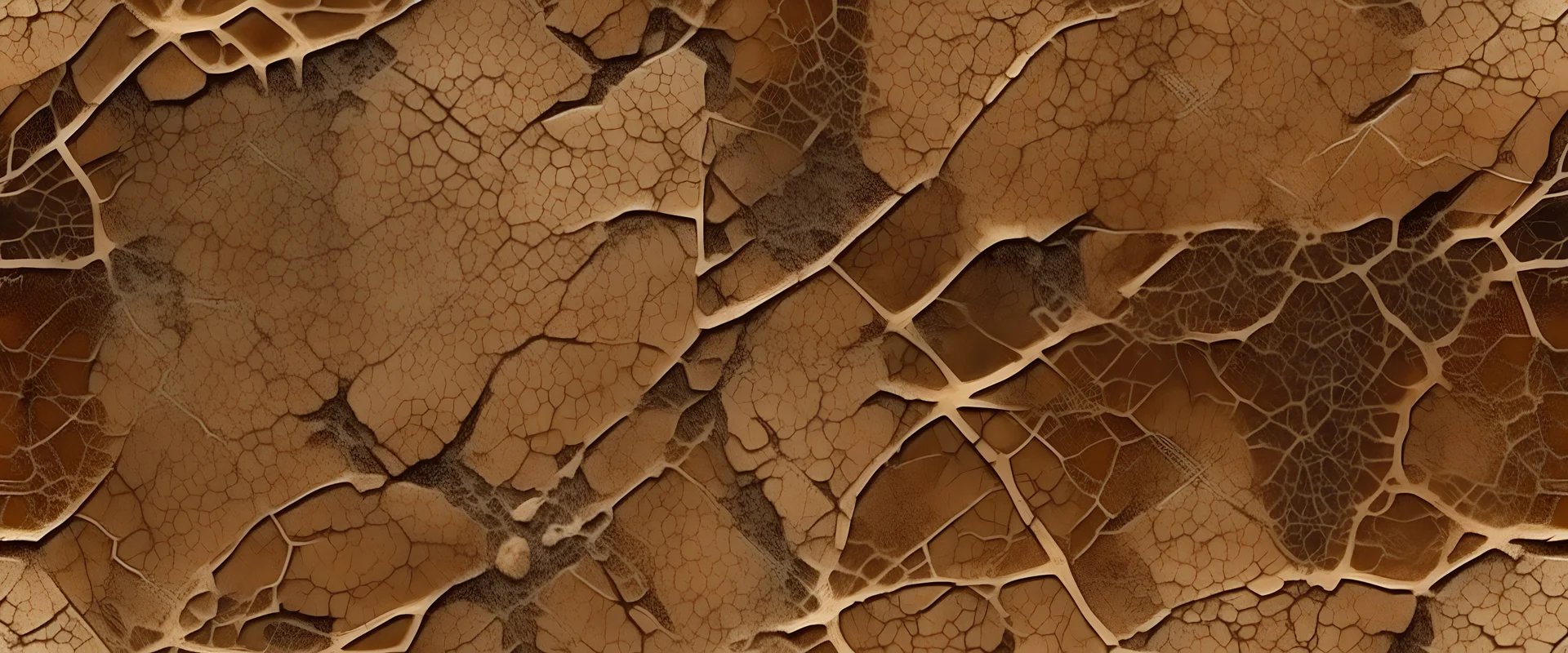 Worn brown marble or cracked concrete background (as an abstract brown vintage background). Generative AI.