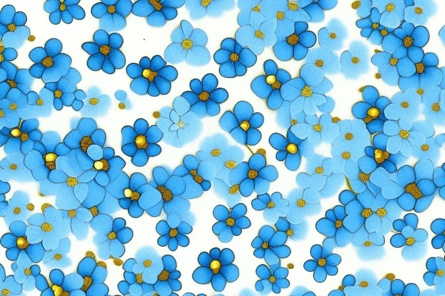 top view pattern of forget-me-not flowers