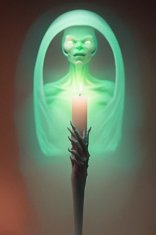 Candle alien, 8k, atmospheric lighting, Artstation, photography, octane render, by Greg Rutkowski and Artgerm and rosdraws