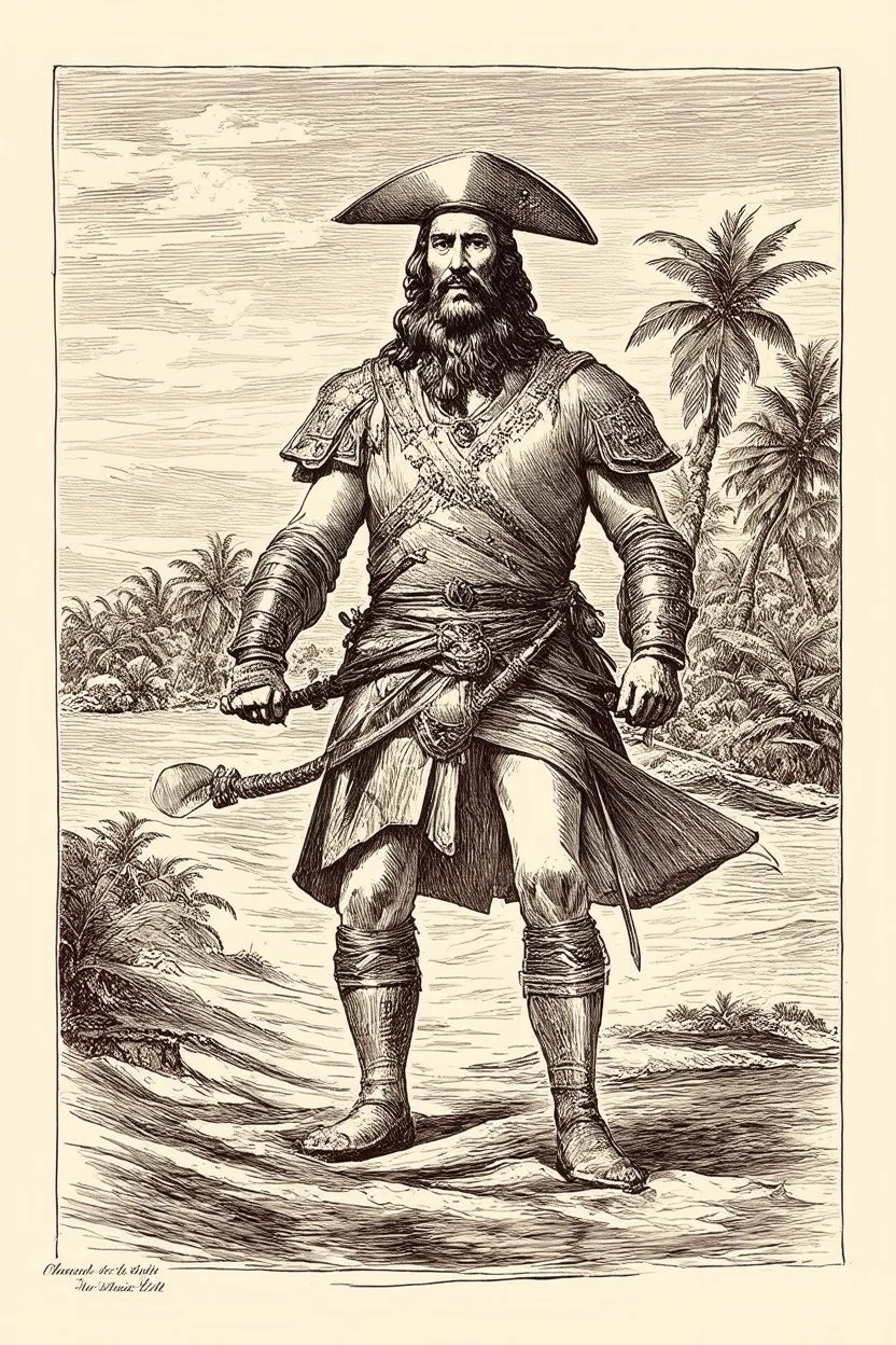 Vasco Núñez de Balboa from the panama jungle to the pacific ocean in the style of davinci sketch