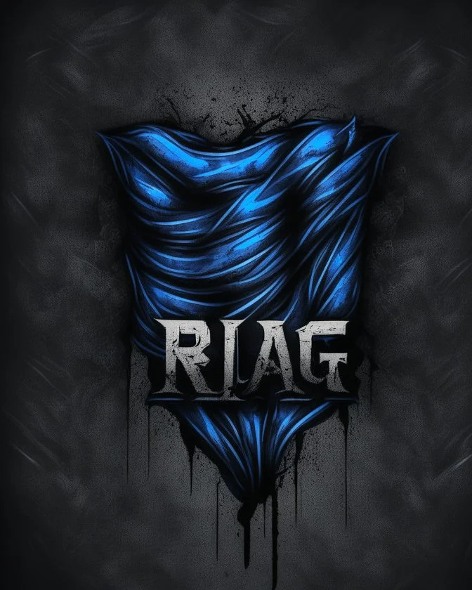 BLEU rag Logo IN black background