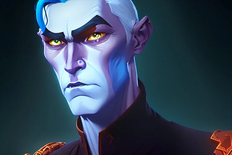 Portrait of Thrawn by Jake Bartok