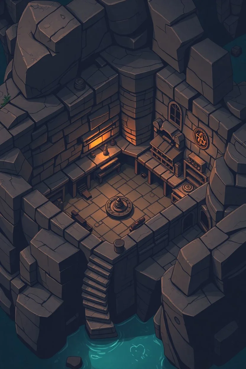 isometric map of thieves den