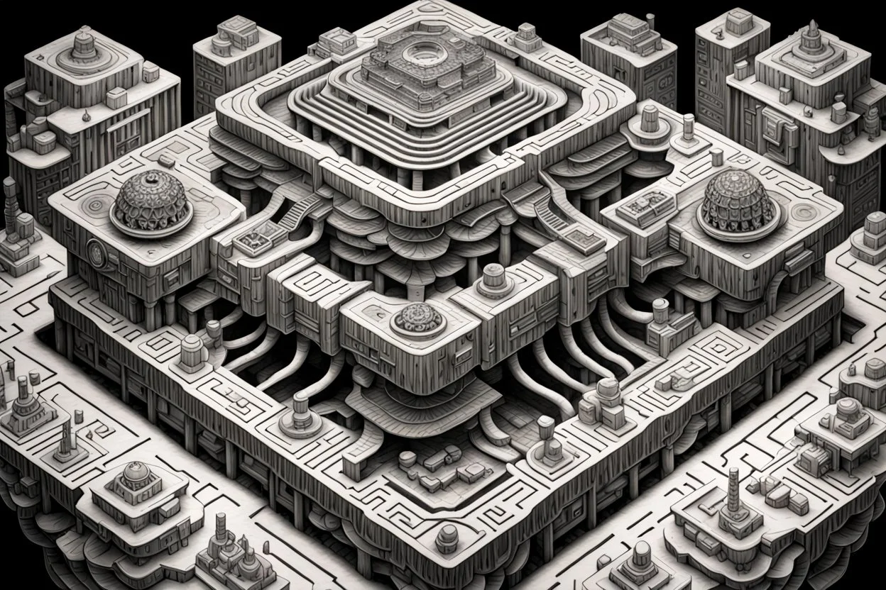 Escher jeweled Mayan nuclear station