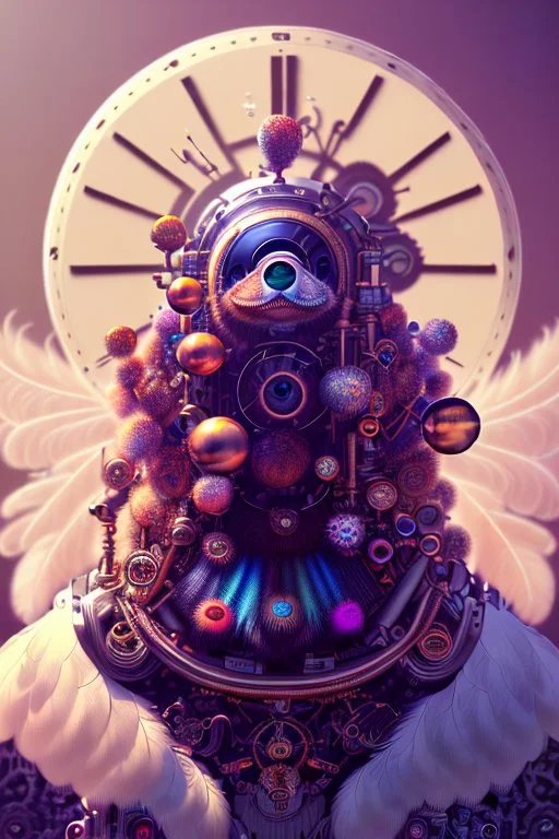 Bearded man head with feathers, spheres, cubes, ge... | @iogoabeea