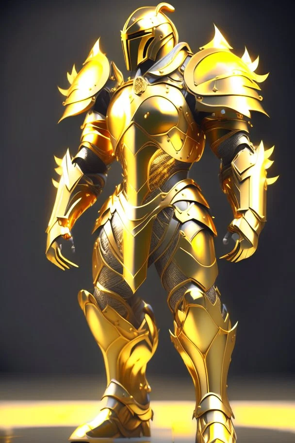 Golden Knight full body 4k