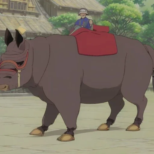 A bipedal Rhino-man Merchant with psychic powers from the medieval times