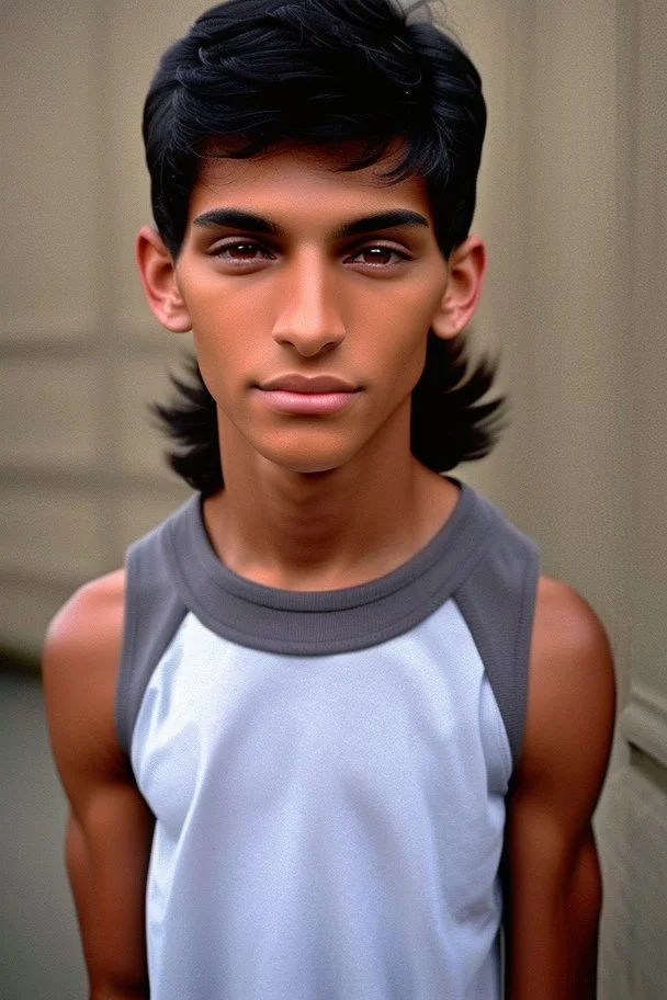 Appearance: Ari has a mixed-race skin tone with a light brown complexion. He has dark hair in a page boy haircut that sticks out from behind his ears, and his hair length could be somewhere in-between long and short. His face is thin with high cheekbones and gray eyes that are often full of emotion. He stands at around 5 feet 7 inches tall, with a lean build that suggests he doesn't engage in a lot of physical activity. He is of average attractiveness with a boyish face.