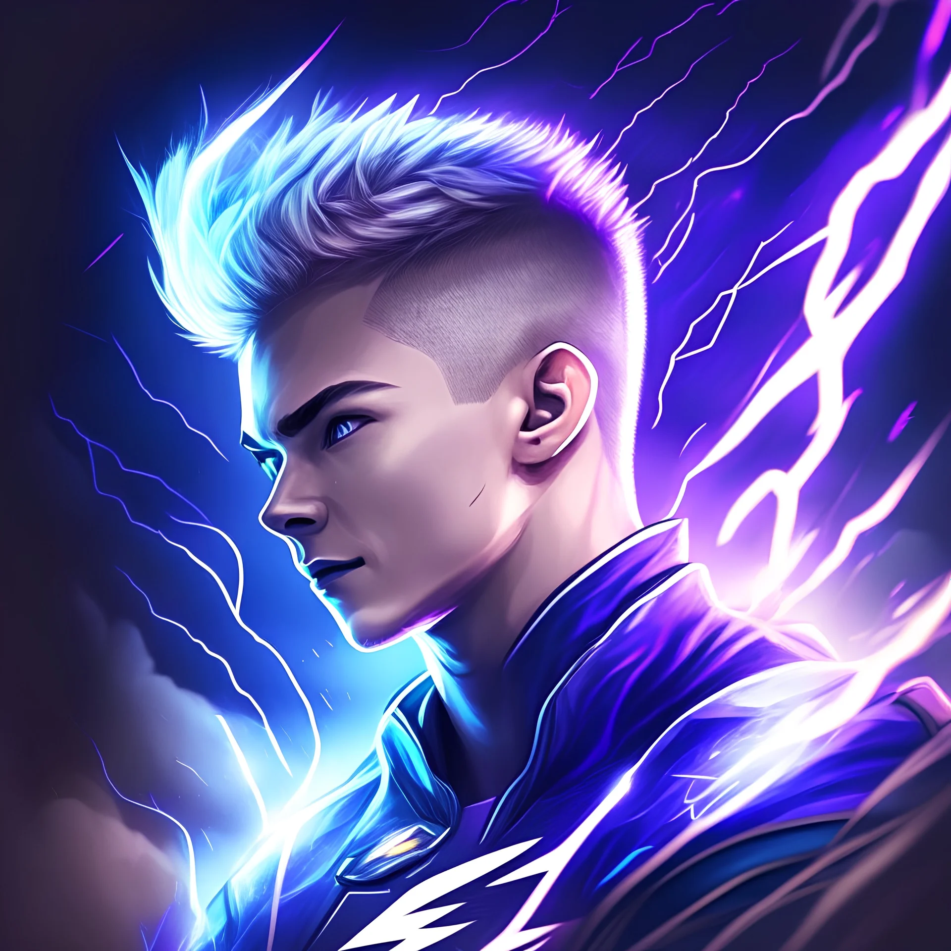 Esport Profile Picture, Drawing, lightning background