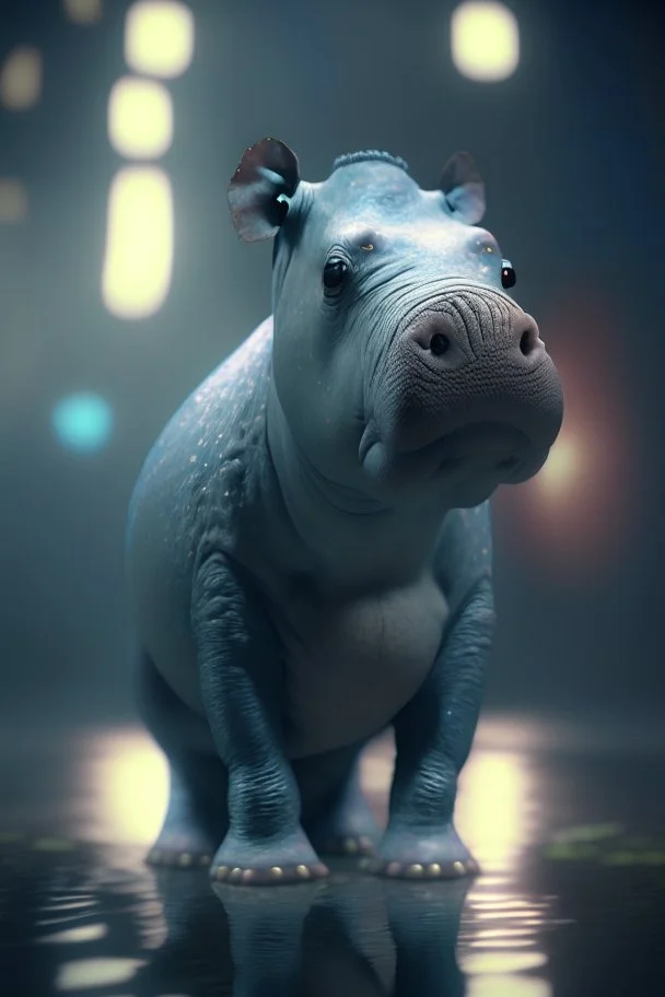 hippopotamus parakeet lamb,cinematic lighting, Blender, octane render, high quality