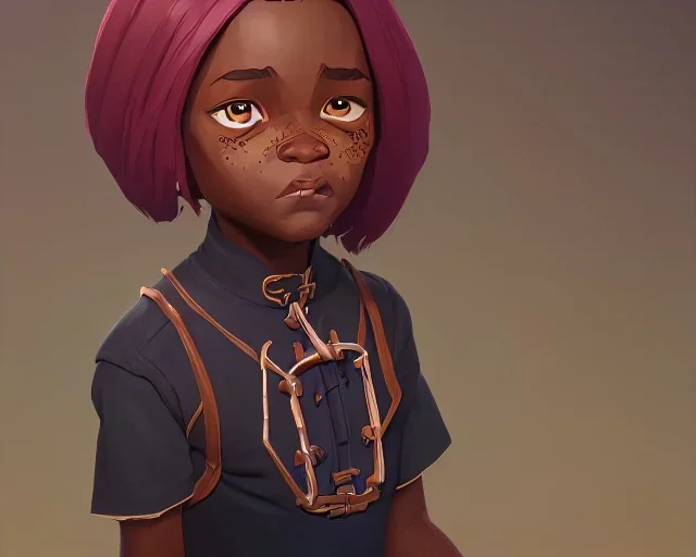 Portrait of a 9 year old cute African toddler witch by Nick Harris