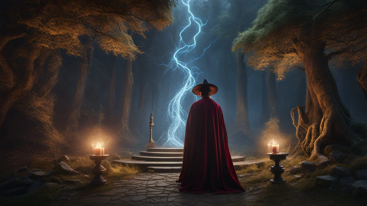 sorcerer using wild magic to summon a demon. exquisite realism, fantasy art. a masterpiece, 8k resolution, dark fantasy concept art, dynamic lighting, hyperdetailed, intricately detailed, deep color, Unreal Engine, volumetric lighting , dynamic lighting, hyperdetailed, intricately detailed, deep color, volumetric lighting, Epic cinematic brilliant stunning intricate meticulously detailed dramatic atmospheric maximalist,