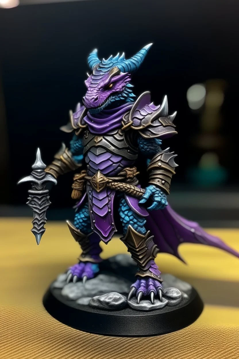 small purple iridescent dragonborn ranger dnd