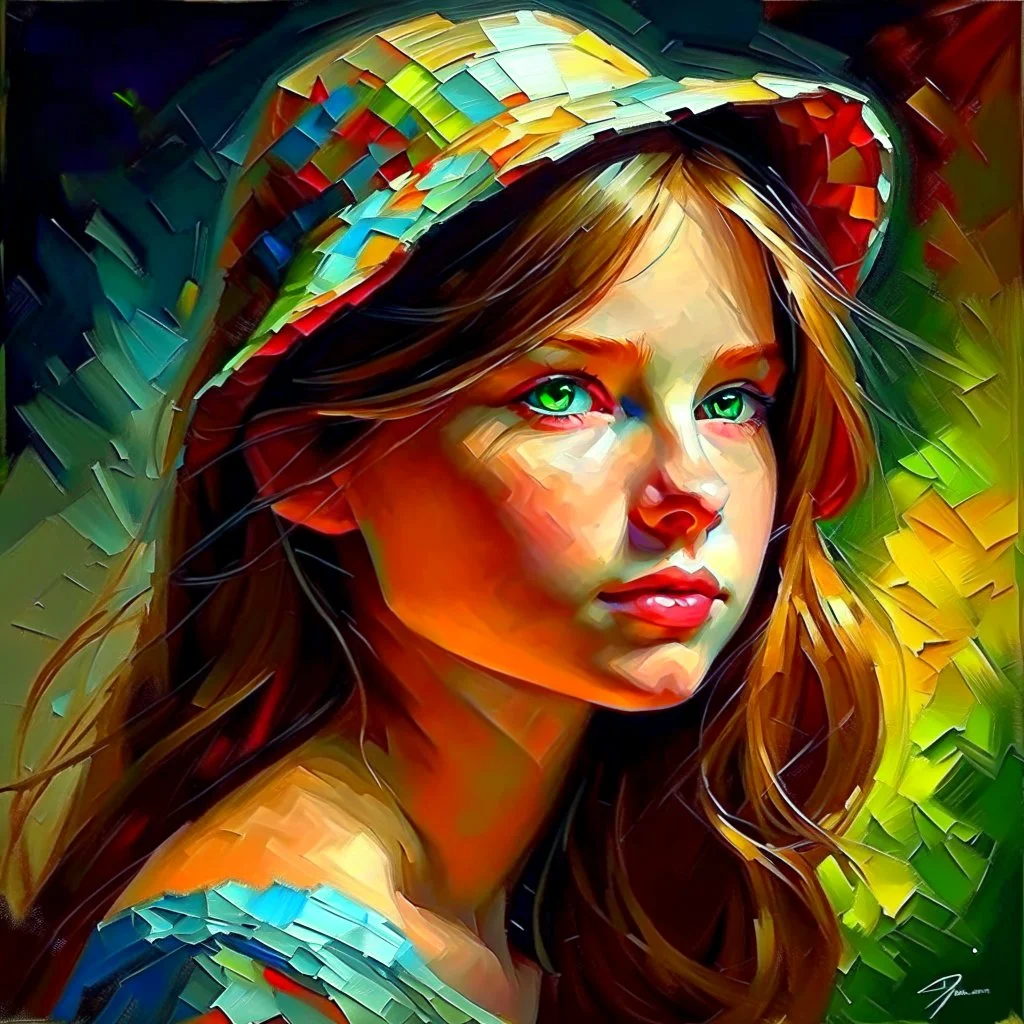 girl with a hat