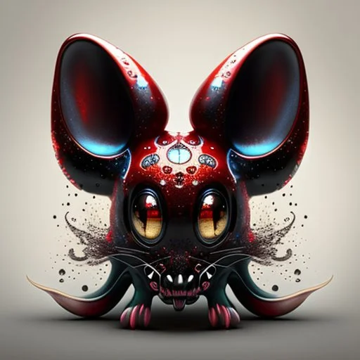 squid mickey mouse hybrid, photorealism, horror, evil, hungry, rotted, high resolution,