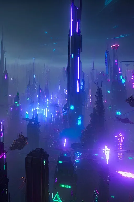 cities of the future cyberpunk in the monster stands on its hind legs