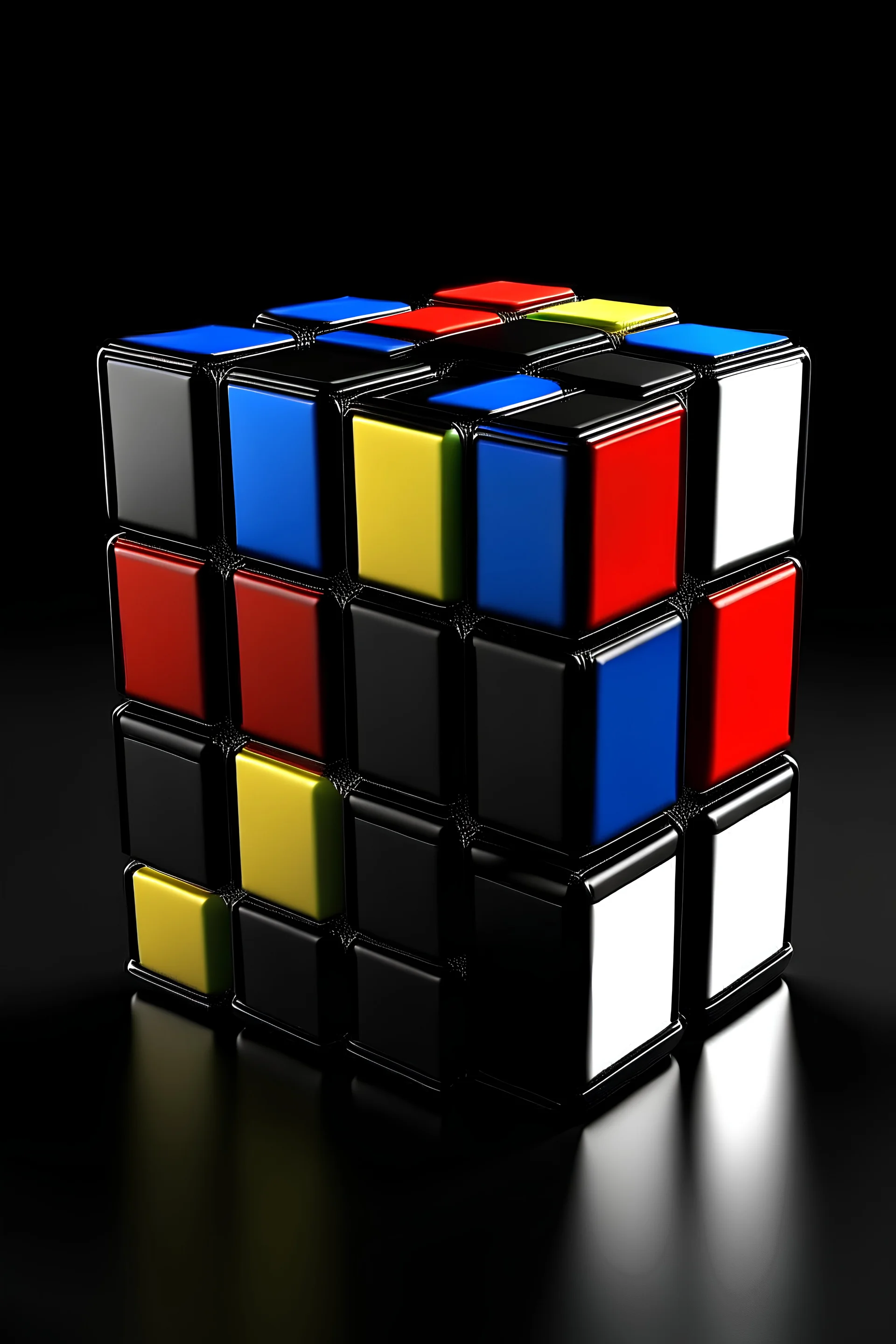 Create a Rubik's Cube with a color scheme inspired by a chessboard. Design six faces, each resembling the alternating dark and light squares of a chessboard. Ensure a visually appealing and coherent design, adding a unique twist to the classic Rubik's Cube. Consider how the cube's aesthetics can enhance the solving experience, drawing inspiration from the strategic nature of chess.