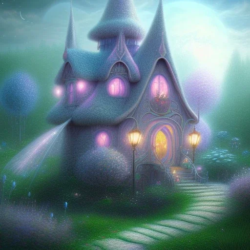 house of fairies like a dream within a dream within a dream pastel colors