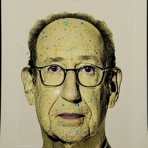 portrait of Jerry Saltz created from billions of exploding stars