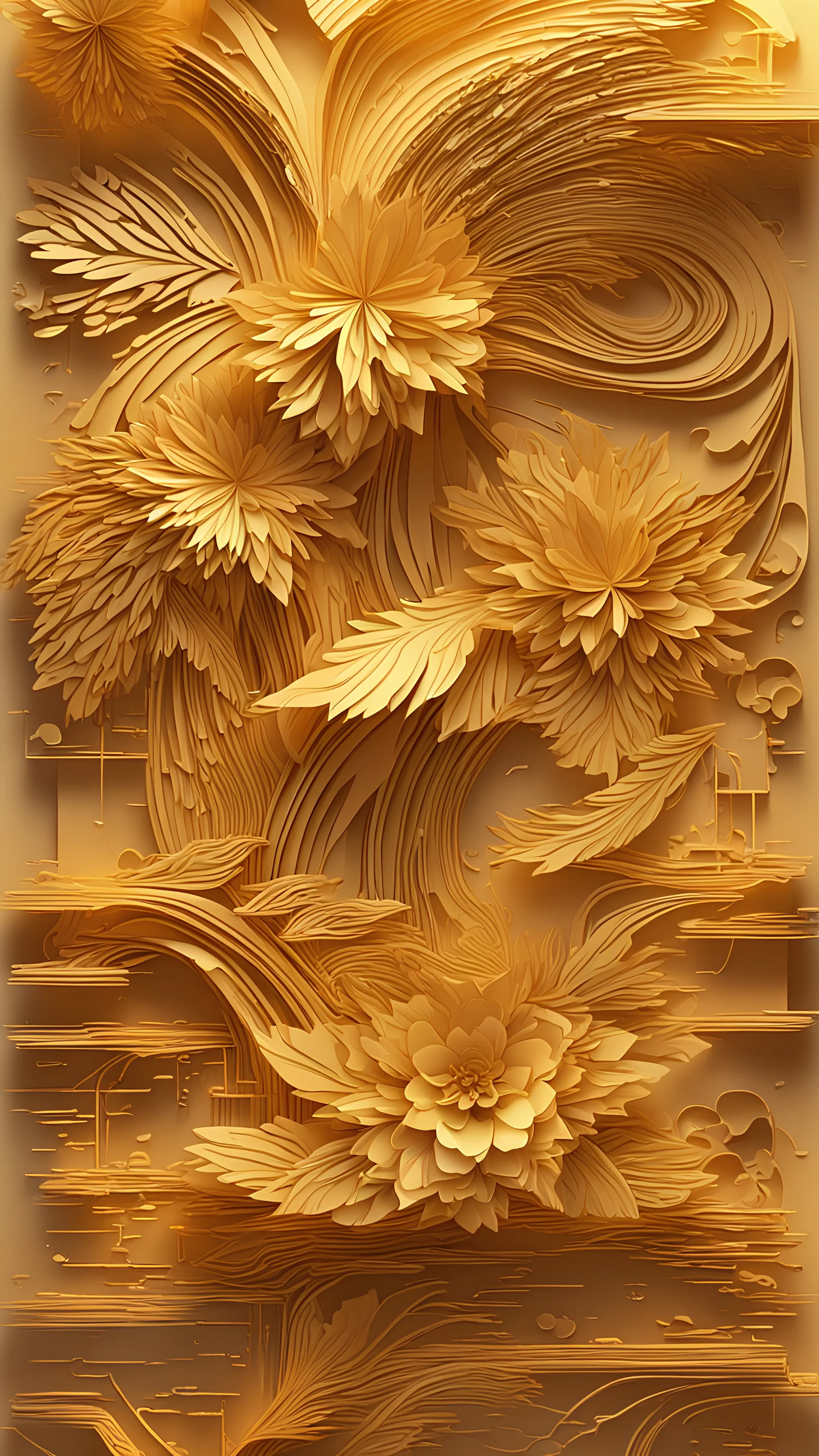 papercut style multi layered and texture shiny glossy hyper detailed 8k 3d