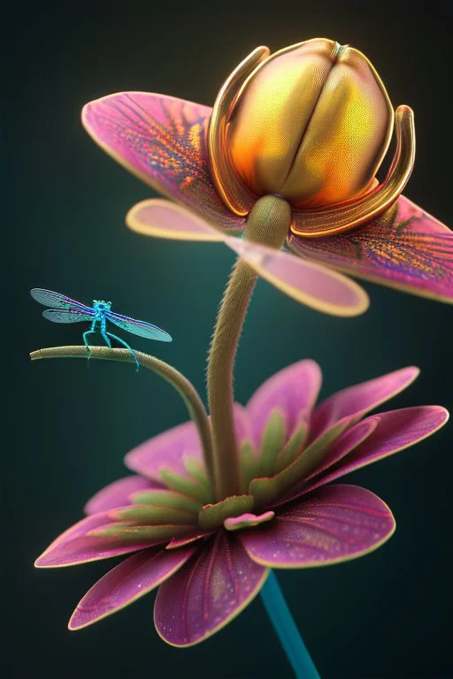 houdini render, highly sharpen detailed beautiful photography of flower, hybrid beautiful photography dragonfly hide in flower, electric, holographic sketch orchid,sharp focus, low contrast, dynamic lighting, elegant, harmony, beauty, masterpiece, by durero, by moebius, by josan gonzalez, ultra lots of high detail, octane render, 8k