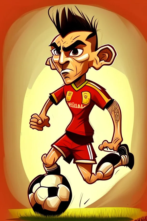 Khvicha Kvaratskhelia Footballer , cartoon 2d