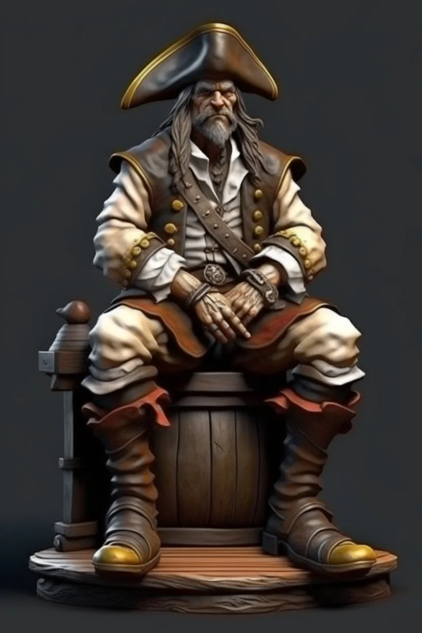 sitting pirate realistic