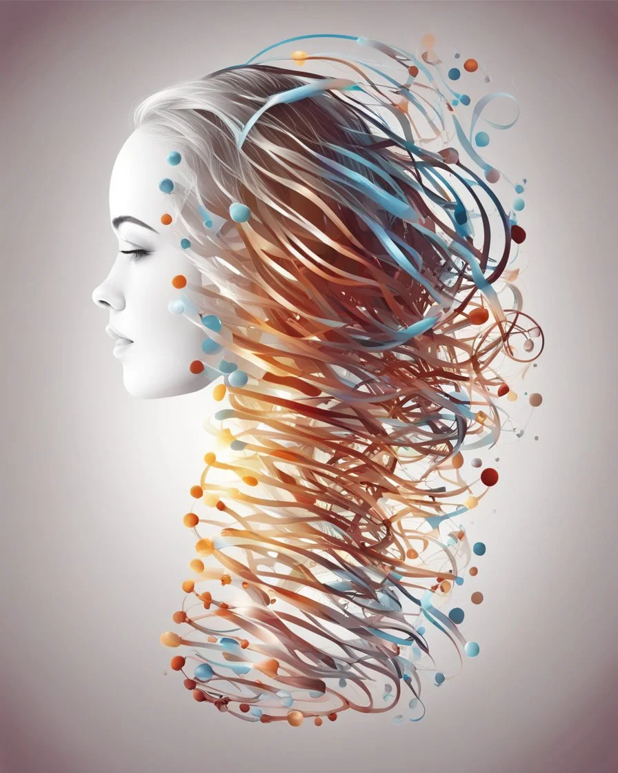 hair DNA vector illustration