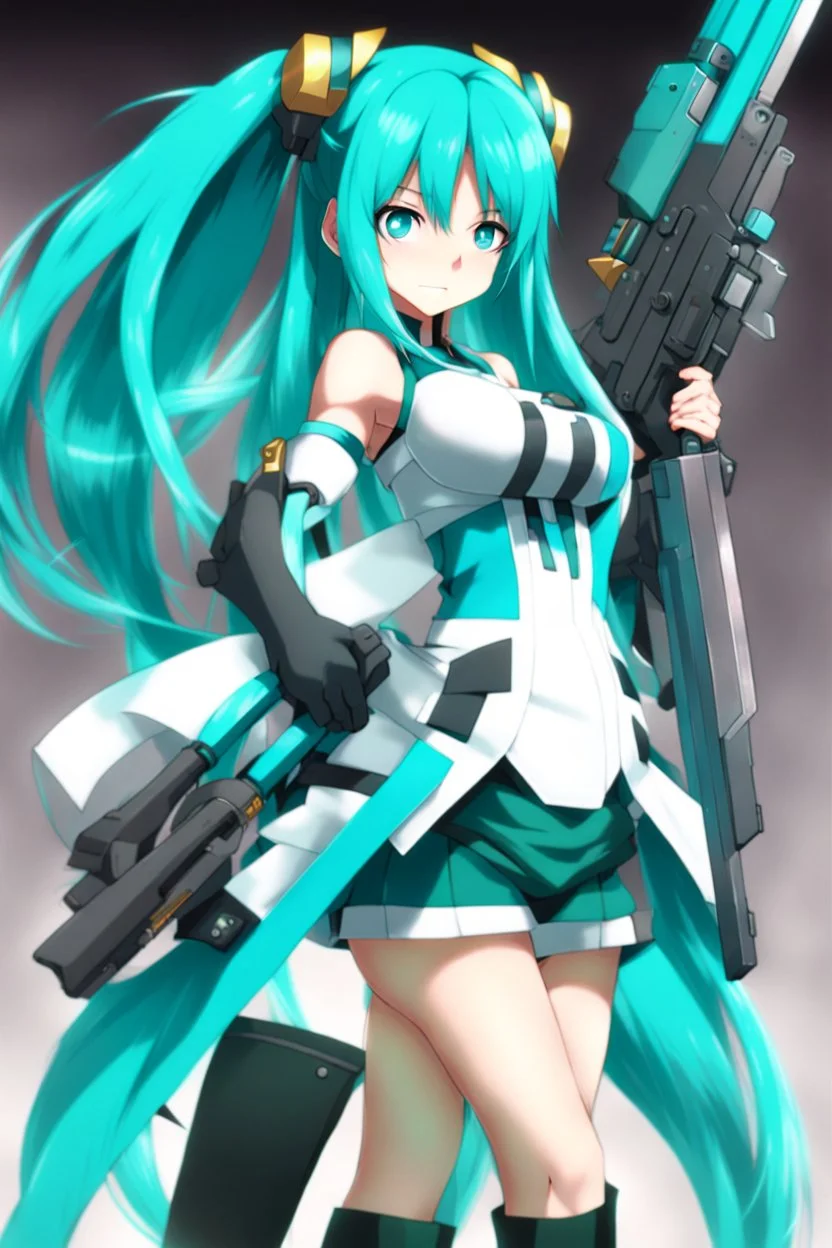 hatsune leeku with more big weapons