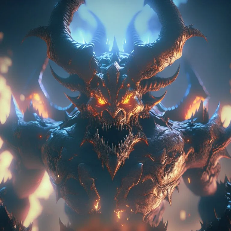 giant galactic demon lord, unreal engine 5, 8k resolution, photorealistic, ultra detailed