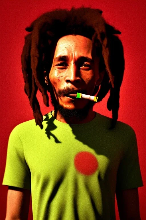 Bob Marley smoking joint