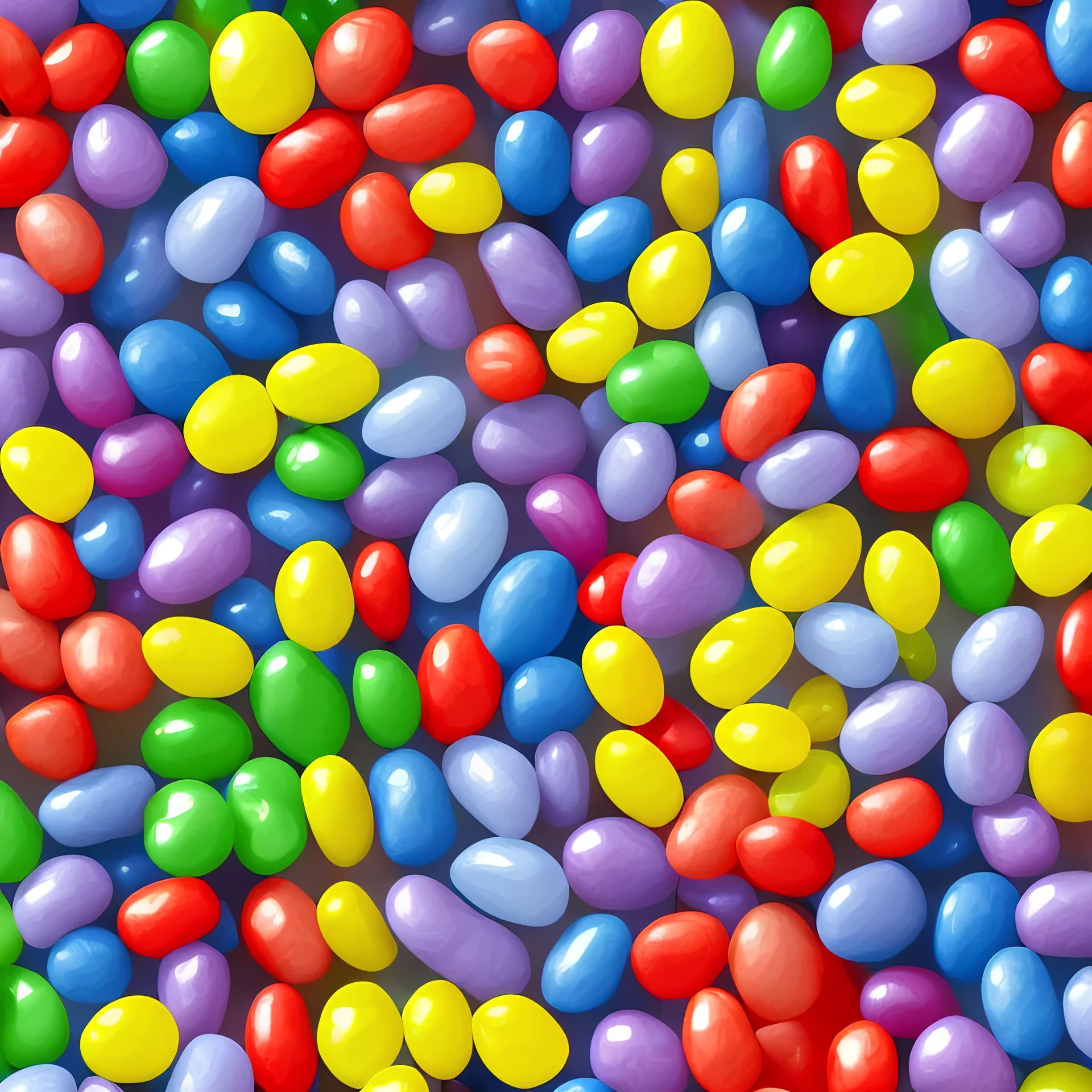 2d texture, seamless, repeatable, ultra realistic jellybeans, highly detailed, 8k