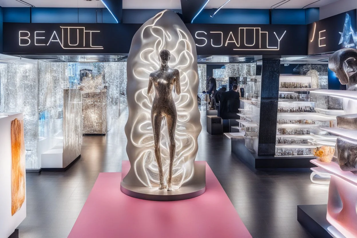 the sculpture is unusual in the form of light