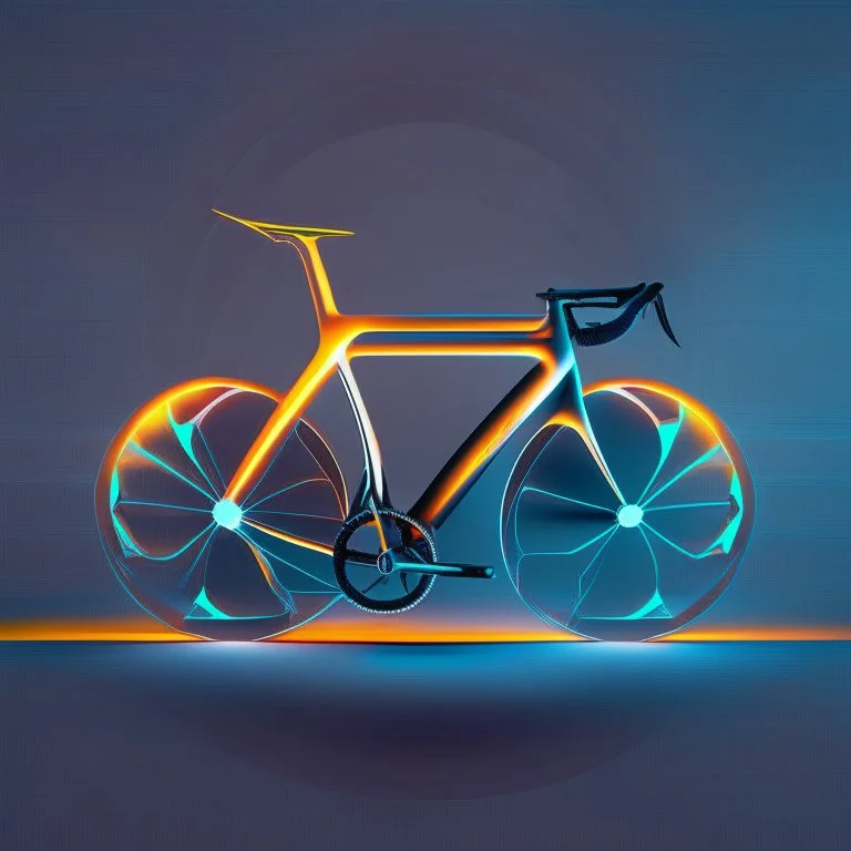 minimalistic bicycle digital art. Futuristic, energetic.