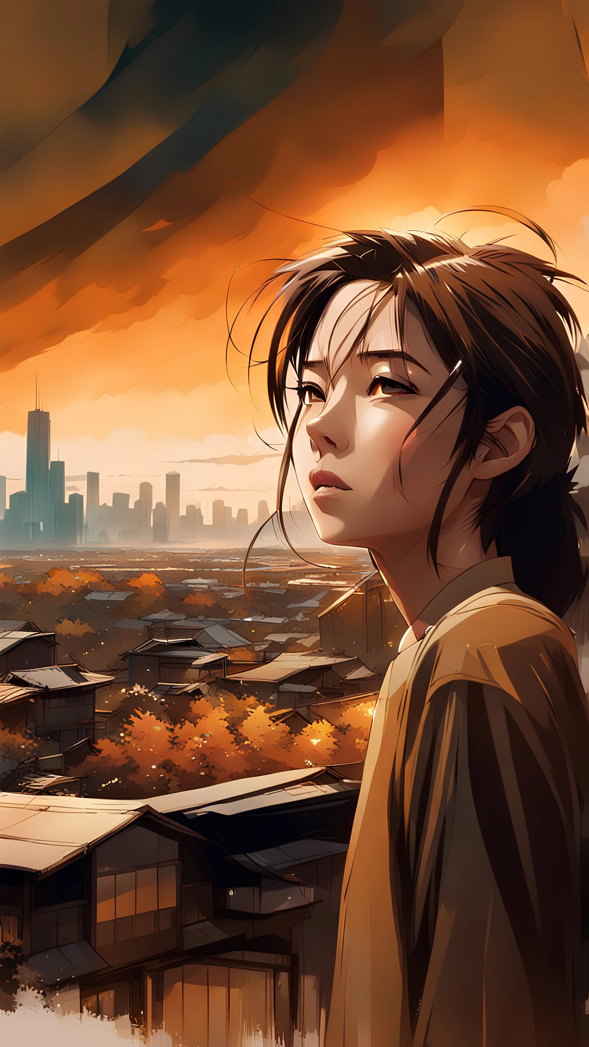 digital art, brush, sketch, digital illustration, comic style, stunning background, perfect anatomy, centered, approaching perfection, dynamic, highly detailed, art station, concept art, smooth, sharp focus, illustration, artwork style of Toshihiro Kawamoto, art style of Ghislain Barbe, art style of Makoto Shinkai.