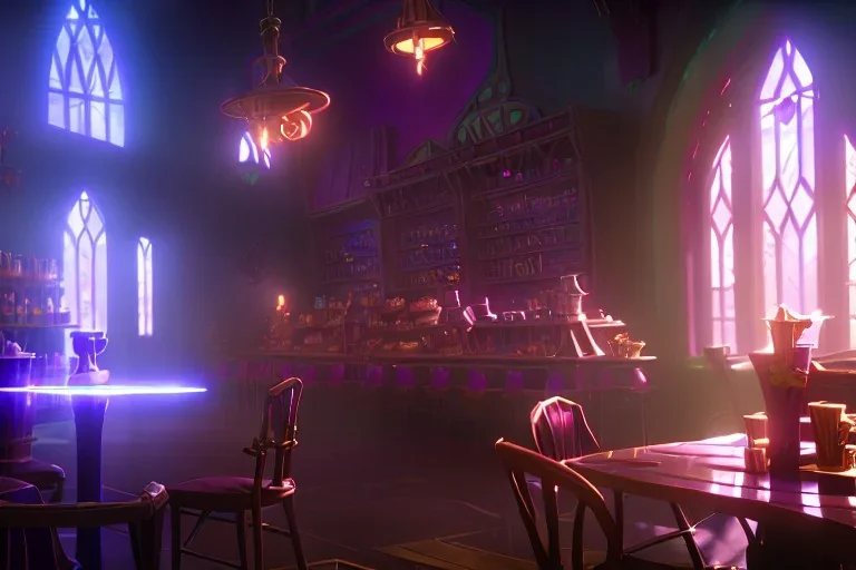 Magical fantasy fairy's coffee shop 8k