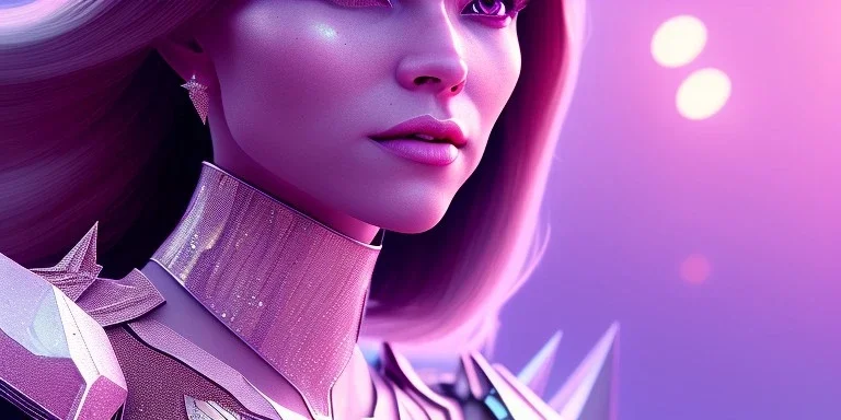 A portrait of a crystalised queen, atmospheric, realistic, unreal engine, cinematic lighting, octane render, smile