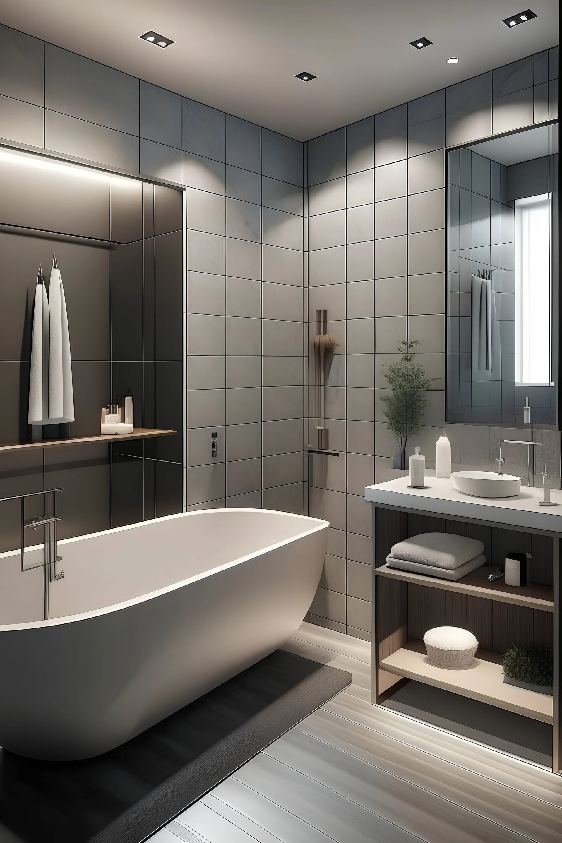 bathroom, create a luxurious atmosphere