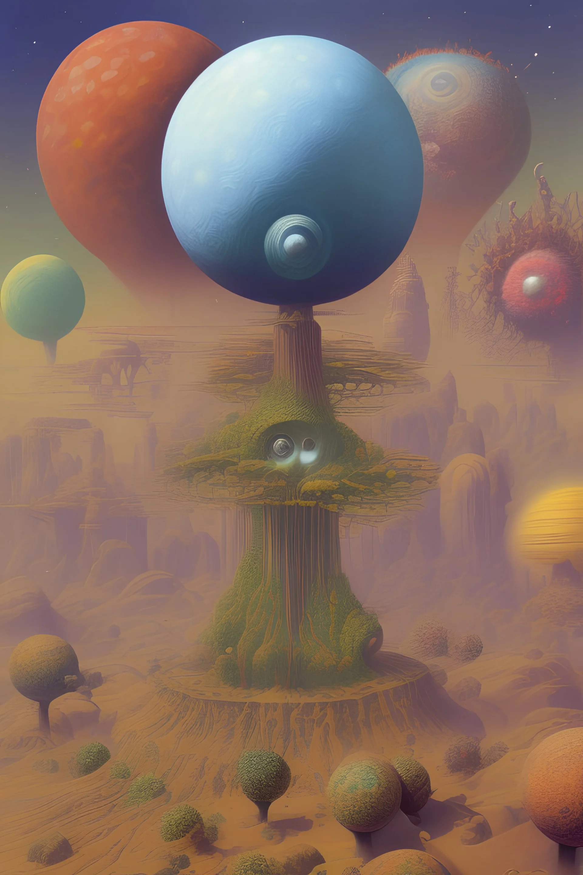 atoms self-organize to form a complex molecule detailed background by roger dean, max ernst