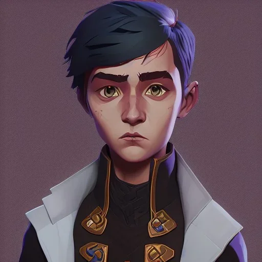 Portrait of a charming warlock kid by Nick Harris