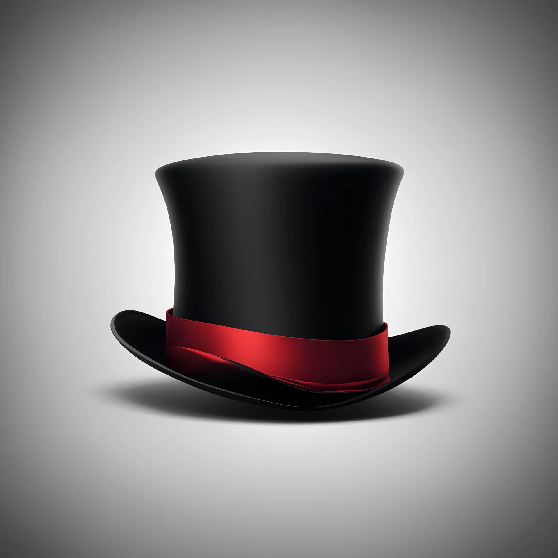 black and red top hat for a logo type with nobody