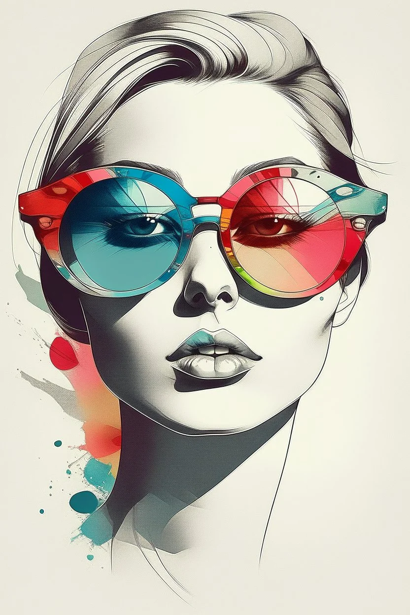 Art illustration sunglasses