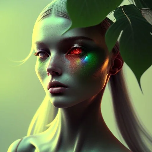 plant girl, fantasy art, octane render, redshift render,ambient lighting, volumetric lighting, dramatic lighting