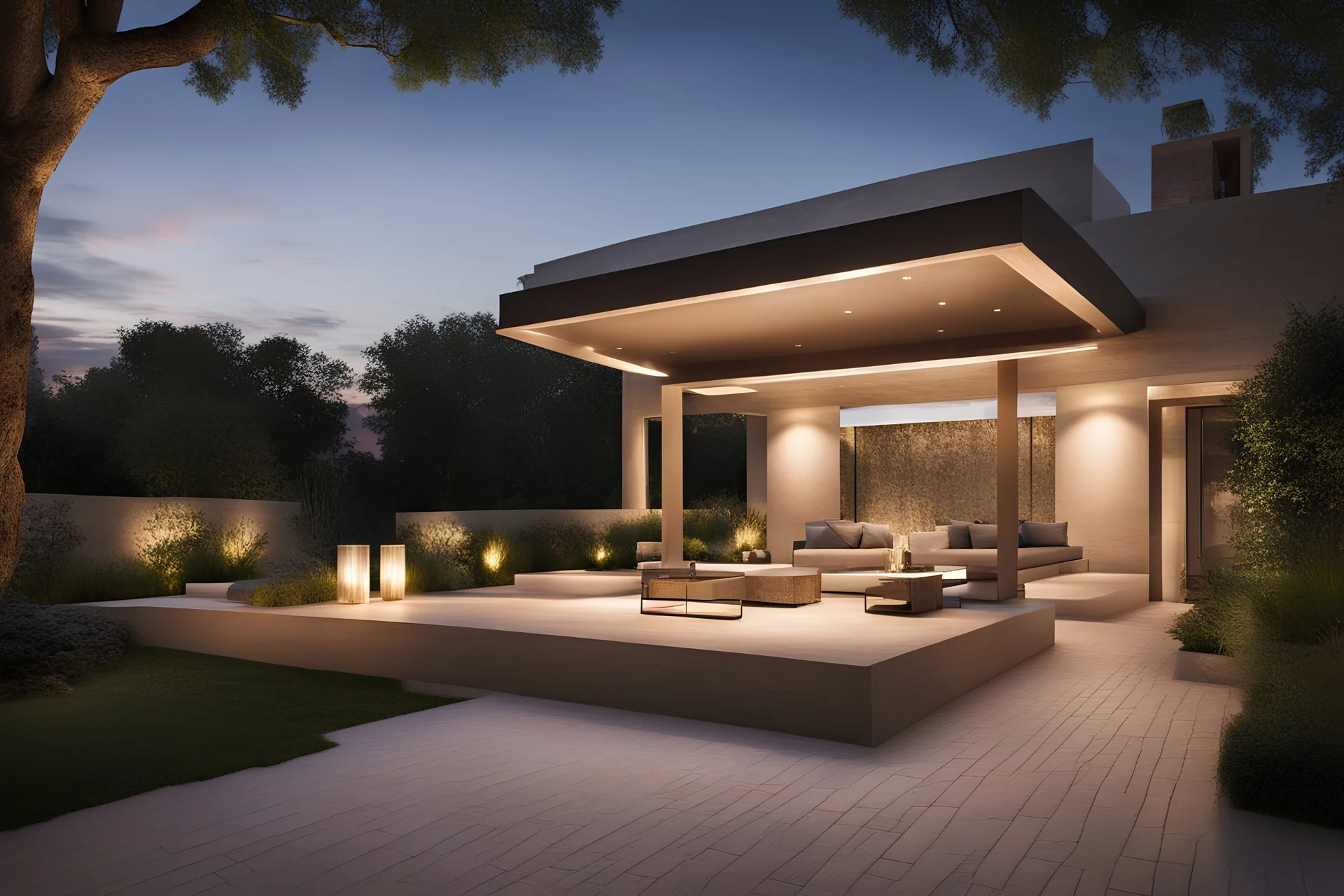 villa lighting outdoor