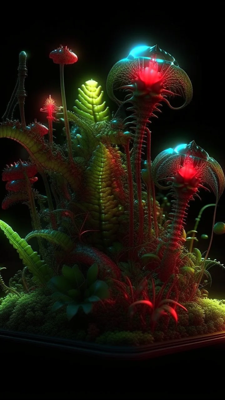 "3D HR Complex Unique and Beautiful Bioluminescent Carnivorous Plants, 12 a breathtaking frontier fantasy artwork by Android Jones, Jean Baptiste monge, Alberto Seveso, Erin Hanson, Jeremy Mann. Minimalist highly detailed and complex professional_photography, masterpieces, 8k resolution concept art, Artstation, tricolor, Unreal Engine 5, cgsociety" Highly detailed ArtStation Concept Art Clear Focus Smooth cinematic 4K epic Details Serious Stoic ARTgerm AN's mature art. Busch painting style
