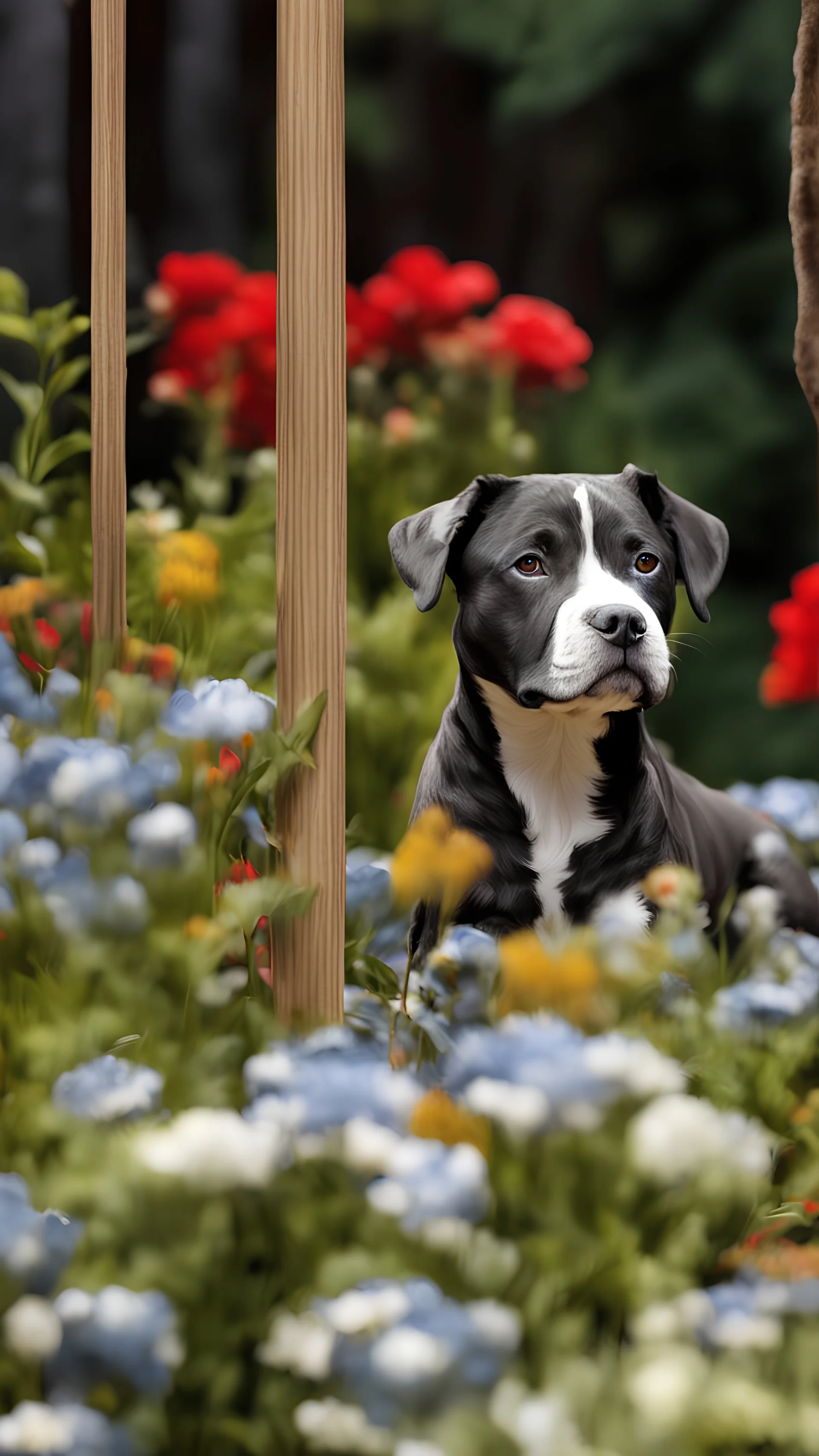 AI PAPERCUT style , HUMAN AND DOG, puppys, multi layered, rough textures, jagged, Flowers, DOGS, Pit bull, Labrador, 3d, 64k