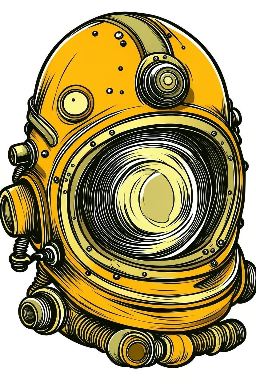 diving helmet cartoon