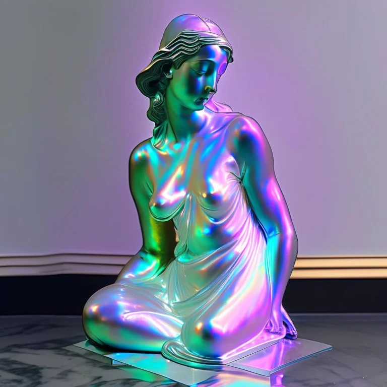 iridescent statue