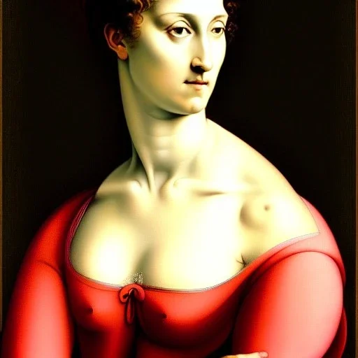 portrait of a beatiful woman Michelangelo style